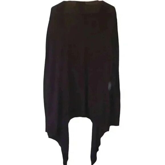 Banana Republic Women's Black Cotton/Viscose/Wool Gauzy Knit Open Front Front Ca - Picture 11 of 11